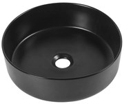 Laveo Desna, keramické umývadlo na dosku 360x360x120 mm, čierna matná, LAV-VUD_B236