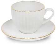 Daisy white - gold kávová súprava 12 ks