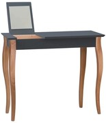 Grafitovosivý toaletný stolík so zrkadlom Ragaba Dressing Table, dĺžka 105 cm