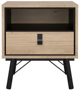 Nočný stolík v dekore duba v prírodnej farbe Ry – Tvilum