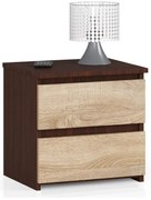 Nočný stolík CL2 2SZ CLP wenge / sonoma
