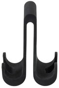 Čierny silikónový obojstranný závesný vešiak Wenko Verna