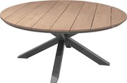 Hliníkový jedálenský stôl COLUMBIA ø 112 cm (antracit)