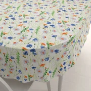 Biante Bavlnený oválny obrus Sandra SA-601 Margaréty a zvončeky na bielom 50x100 cm