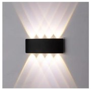 Top Light - LED Vonkajšie nástenné svietidlo RAY LED/8W/230V IP44 4000K čierna TP1767