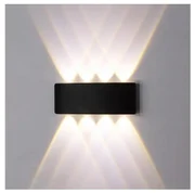 Top Light - LED Vonkajšie nástenné svietidlo RAY LED/8W/230V IP44 4000K čierna TP1767