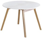 Rozkladací stôl Ruben 102/142x102cm doska/drevo – biela mat/Dub medový