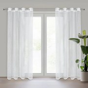 ZÁCLONA NA KRÚŽKOCH IZA 140X250 CM BIELA