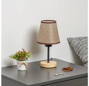 Brilagi - Stolná lampa NUBILA WOOD 1xE27/25W/230V dub/hnedá