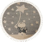 Detský kusový koberec My Fano 393 Rast kruh, 133x133 (priemer) kruh, šedá, detská izba, Obsession