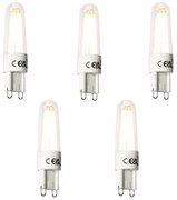 Sada 5 ks G9 LED žiarovka 2,5W 240lm 2300K