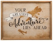 Nástenný drevený obraz Adventure - 43 * 3 * 33 cm