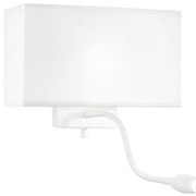 Ideal Lux - LED Flexibilná nástenná lampa HOTEL 1xE27/60W/230V + LED/1,5W biela