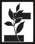 Rámovaný obraz Čiernobiela rastlinná abstrakcia III, 24x30 cm%