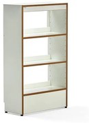 Knižnica STORY, základná sekcia, jednostranná, 1280x747x305 mm, 3 police, biela