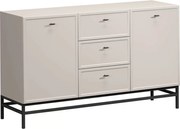 Komoda Lorini 150 cm na stojane - kašmírová / čierne úchytky T