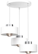 Luster na lanku MARTI 3xE27/15W/230V biela/chróm
