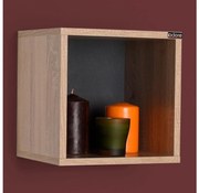 Nástenná polica 33x33 cm hnedá