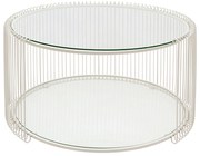 Wire Double konferenčný stolík Ø80 cm krémový