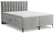 Svetlosivá boxspring posteľ s úložným priestorom 160x200 cm Puhala – Makamii