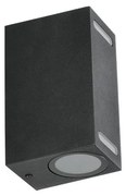Vonkajšie nástenné svietidlo QUERK 2xGU10/35W/230V IP54 15 cm čierna