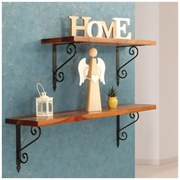 Polica na stenu s konzolou Runa 50 cm PALISANDER