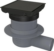 Deante Deante, bodový sprchový žľab s obojstranným roštom 130x130mm, čierna matná, DEA-KOS_N01D