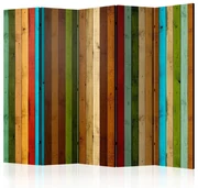 Artgeist Paraván - Wooden rainbow [Room Dividers]