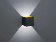 Nástenné LED osvetlenie Louis, čierna kocka%