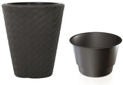 Kvetináč Little Matuba s vložkou tmavosivý