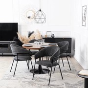 PROXIMA.store - Čalúnená jedálenska stolička TINKA FARBA: čierna