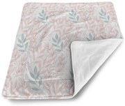Sablio Deka pre bábätko Ružové a modré lístky - 80x100 cm