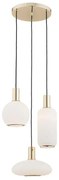 Argon 1489 - Luster na lanku SAGUNTO 3xE27/15W/230V mosadz