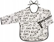 AKUKU Zásterka, podbradník nepremakavý s dlhým rukávom Okuliare - biely