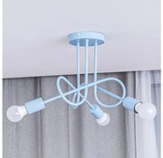 Prisadený luster OXFORD 3xE27/15W/230V modrá