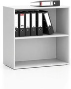 Kancelársky policový regál LAYERS, krátky, 800 x 400 x 777, biela