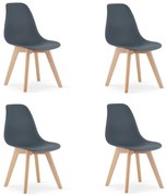 Set štyroch jedálenských stoličiek KITO bridlicový (4 ks)