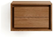 Hnedá závesná skrinka pod umývadlo z teakového dreva 60x40 cm Kenta – Kave Home