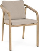 Kovová záhradná stolička v prírodnej farbe Kalimera – Bizzotto