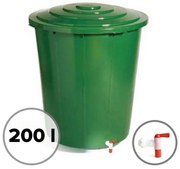 Sud na vodu 200 l s ventilom a vekom zelený UH KLC