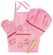 Bigjigs Toys Set šéfkuchárky, ružová, 8 ks