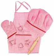 Bigjigs Toys Set šéfkuchárky, ružová, 8 ks