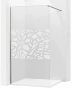 Mexen Kioto, sprchová zástena typu WALK-IN 140x200 cm, 8mm sklo s bielym vzorom, 800-140-000-00-85