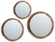 Zrkadlo Jones, hnedé, sada 3ks