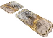 Súprava 2 kúpeľňových predložiek Abstraktná béžová