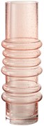 Lososová sklenená váza Band salmon - Ø8*29 cm