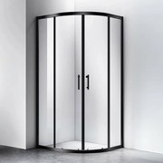 Murcia čierny sprchový kút 100x100, 190cm, 6mm, NANO