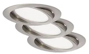 Briloner 7116-432 - SADA 3x LED Kúpeľňové svietidlo FLAT IN LED/9W/230V IP23 BL1554