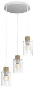 Milagro Luster na lanku MADERA 3xE27/60W/230V biela/drevo MI2043