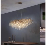 Paul Neuhaus 2031-11 - Luster na lanku ICICLE 15xG9/40W/230V 75x150 cm mosadz